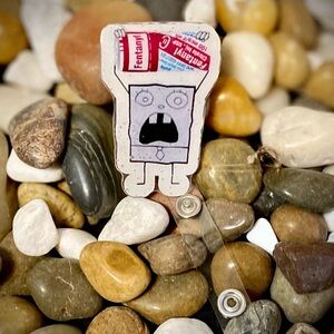 Cartoon Character Badge Reel with Red Accent